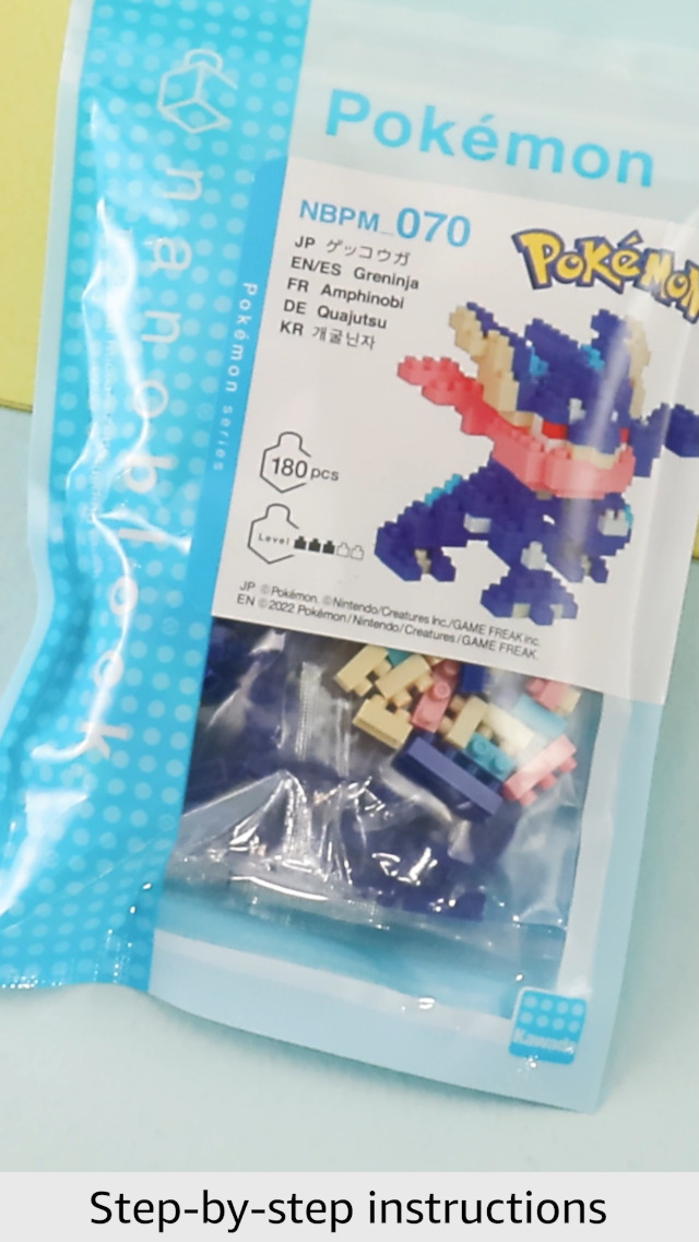 Amazon.com: Nanoblock Pokemon - Greninja, Nanoblock Pokemon Series